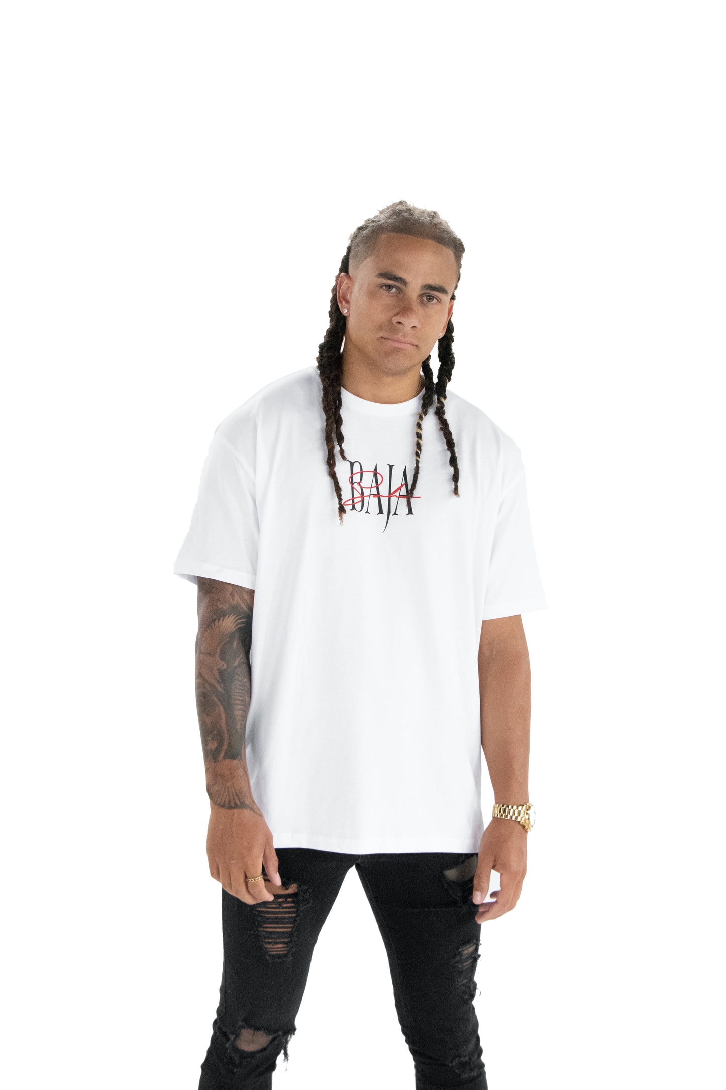 White Soho Script T